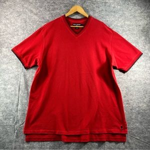 Ralph Lauren Polo‎ Sport Mens Red Short Sleeve V-Neck Pullover Shirt Size XL